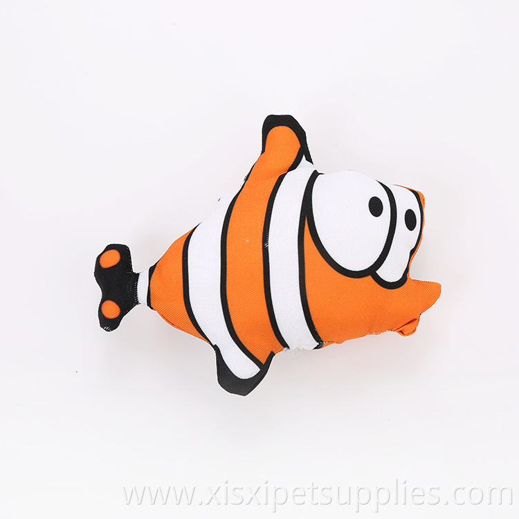 wholesale cartoon shape fish cat toy with catnip